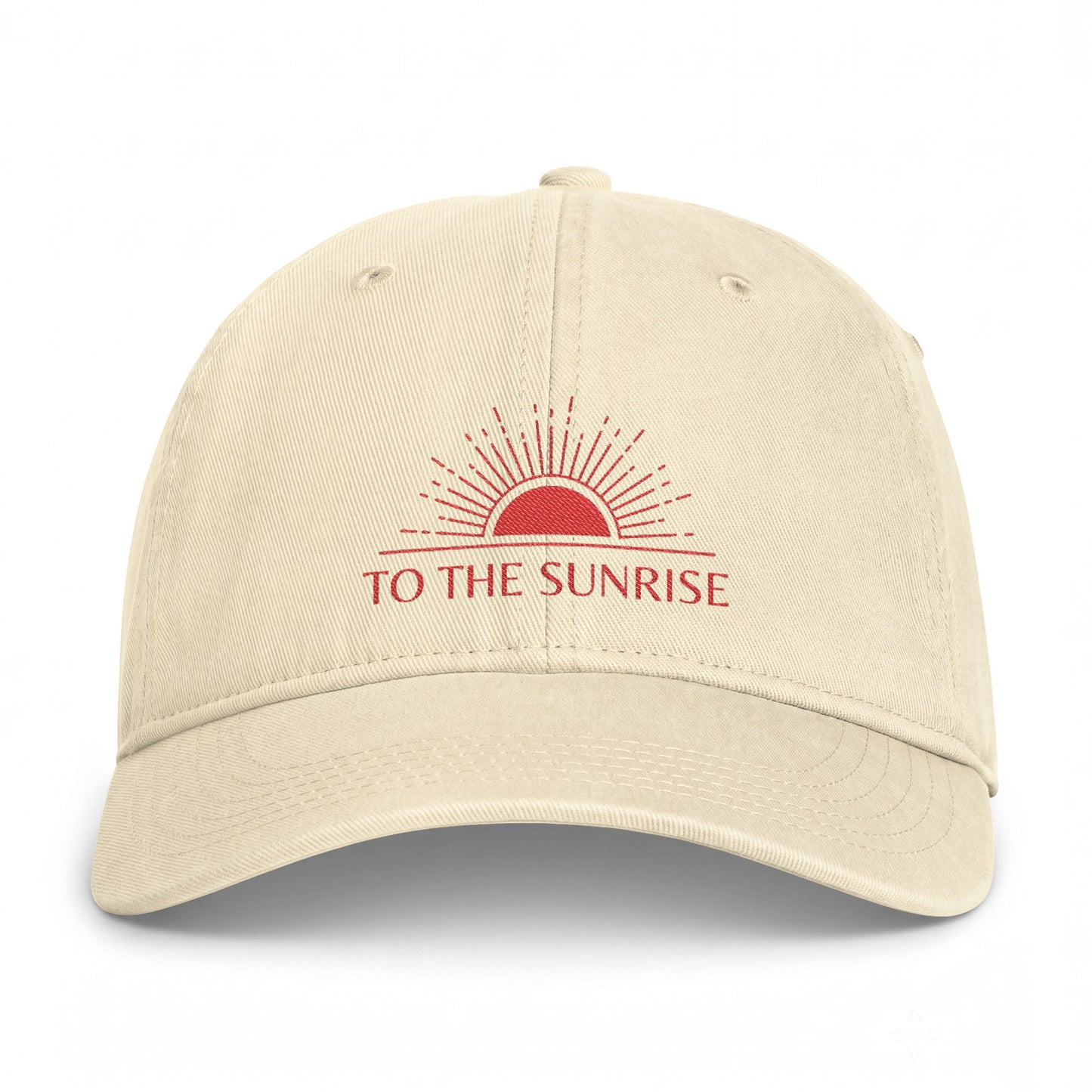 To The Sunrise Embroidered Cap — Coastal Washed Sun Hat