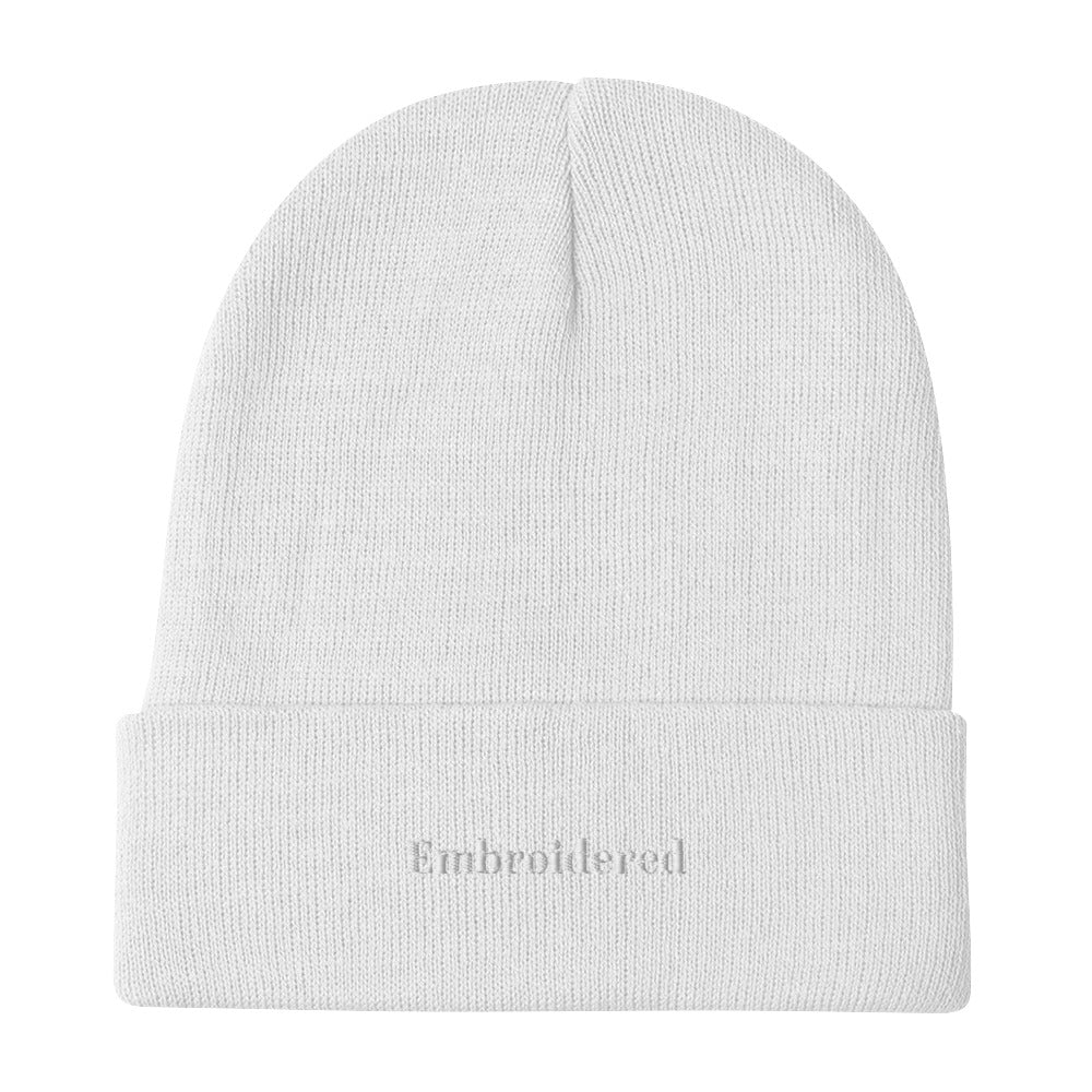 Embroidered Knit Beanie