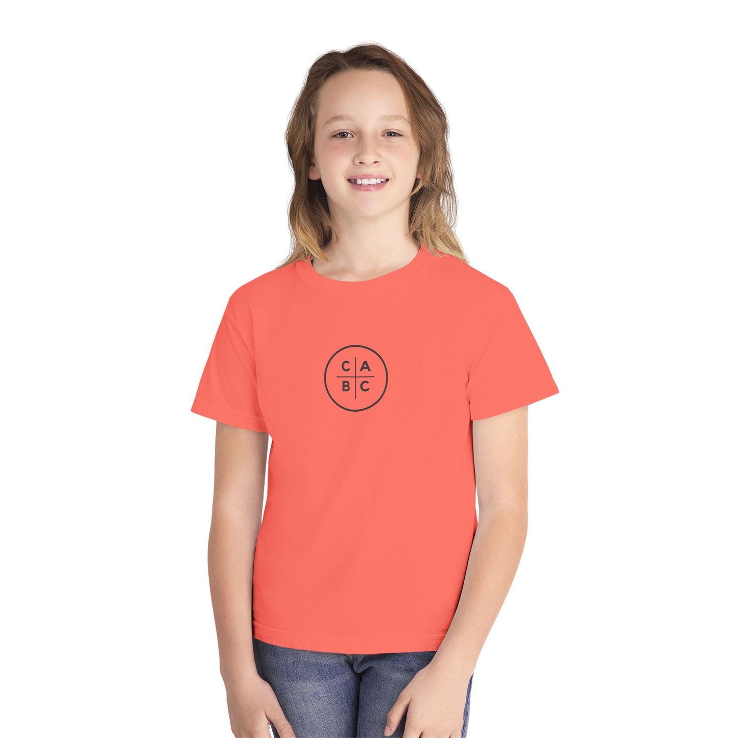 West Baptist Church — Comfort Colors 9018 Youth T-Shirt (Design 1) — Large Front