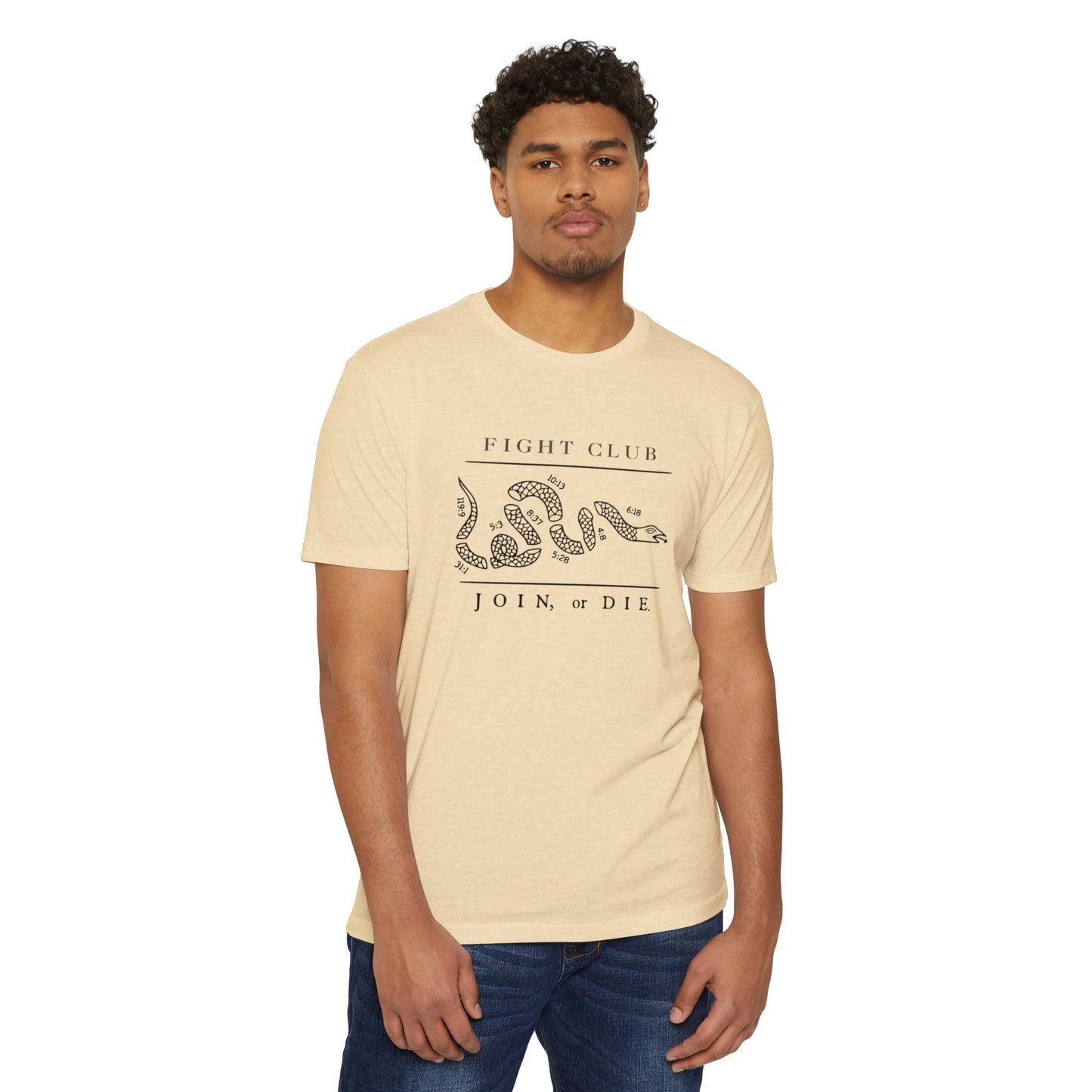Fight Club "Join, or Die" T‑Shirt — Vintage Snake Graphic Tee