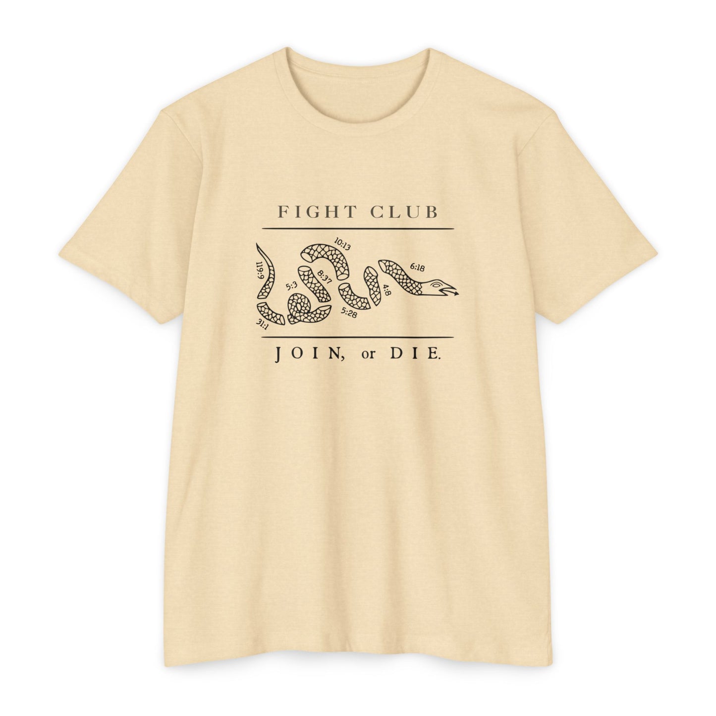 Fight Club "Join, or Die" T‑Shirt — Vintage Snake Graphic Tee
