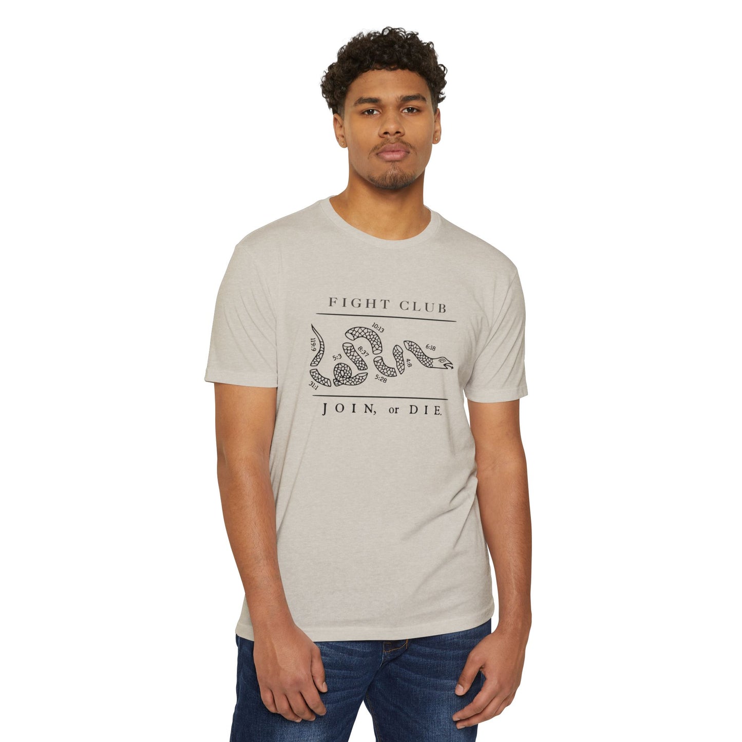 Fight Club "Join, or Die" T‑Shirt — Vintage Snake Graphic Tee