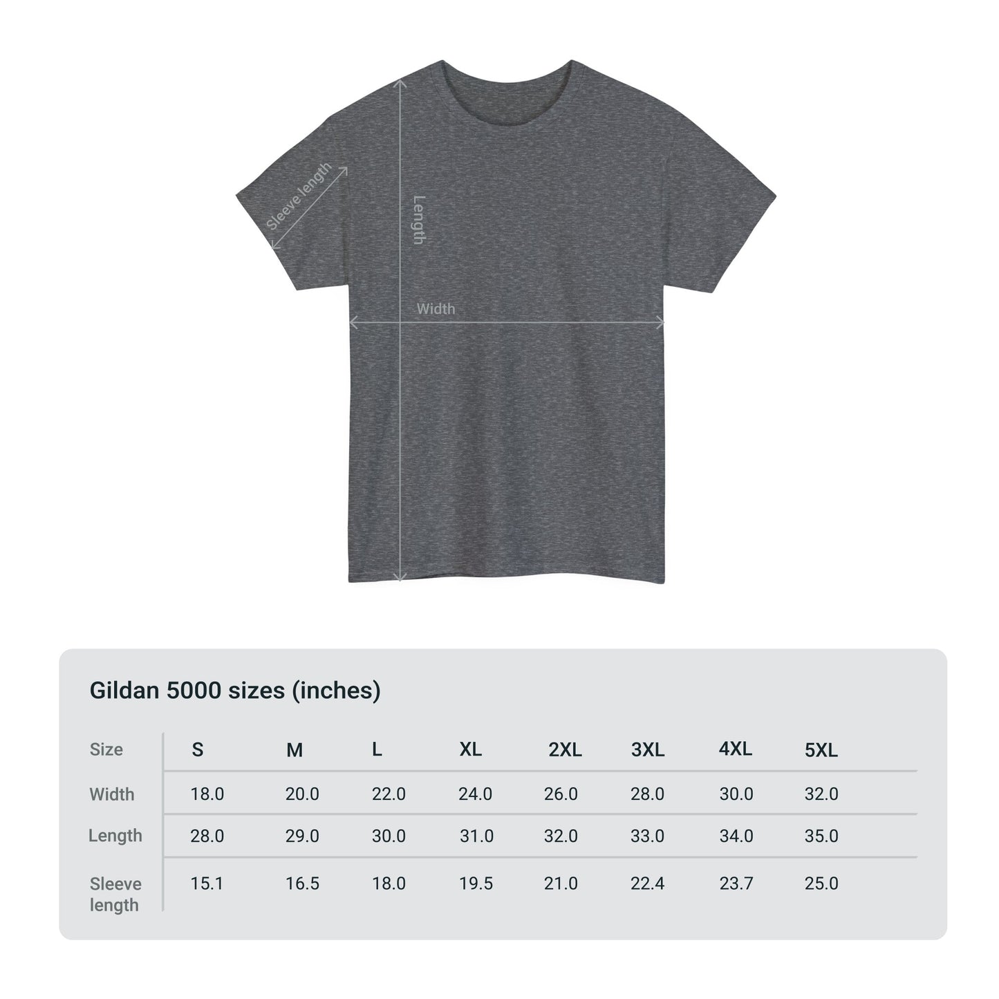 Gildan 5000 | Unisex Heavy Cotton Tee