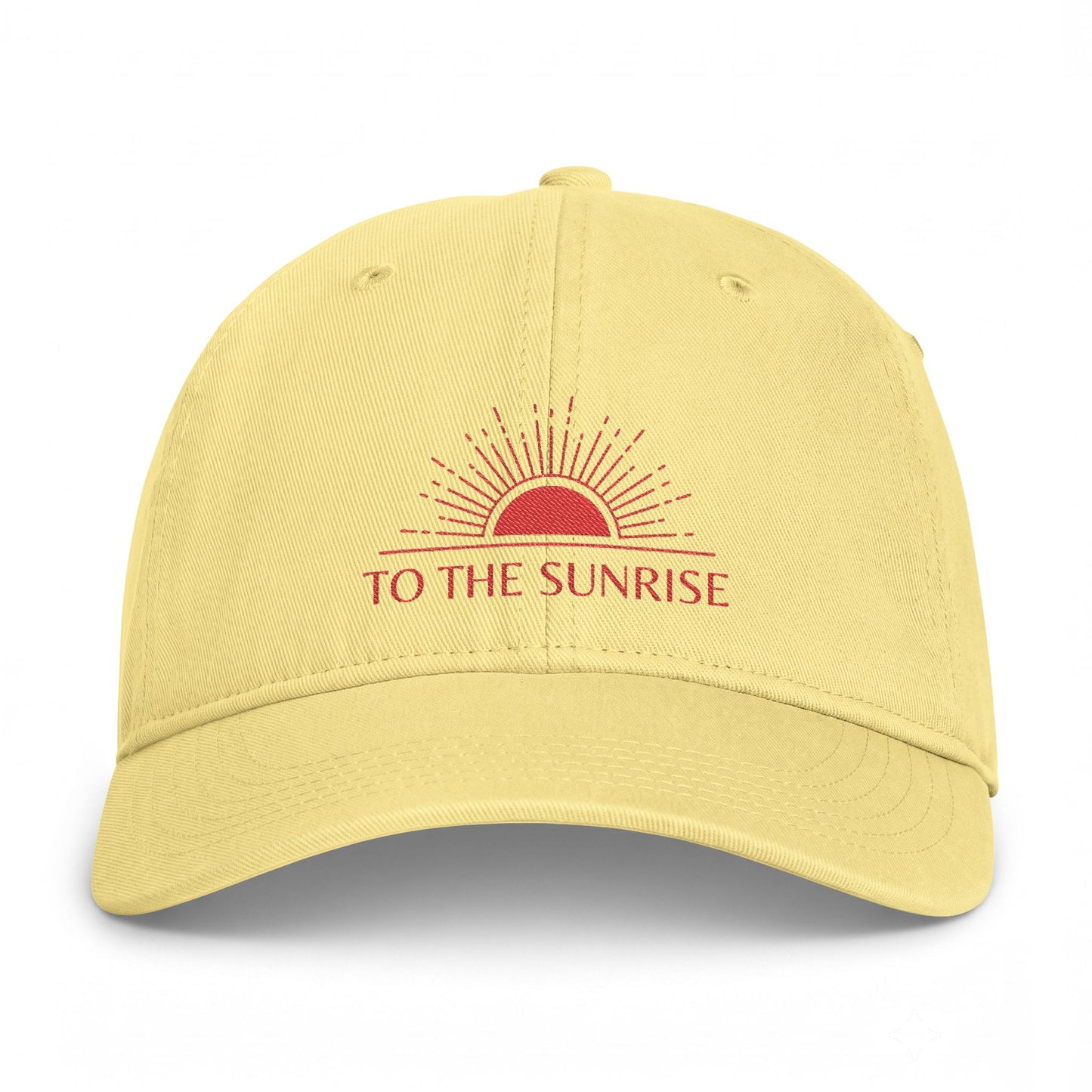To The Sunrise Embroidered Cap — Coastal Washed Sun Hat