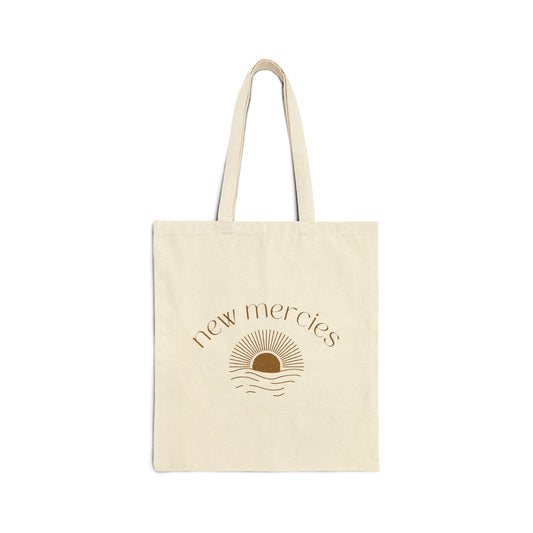 NEW MERCIES Cotton Canvas Tote Bag