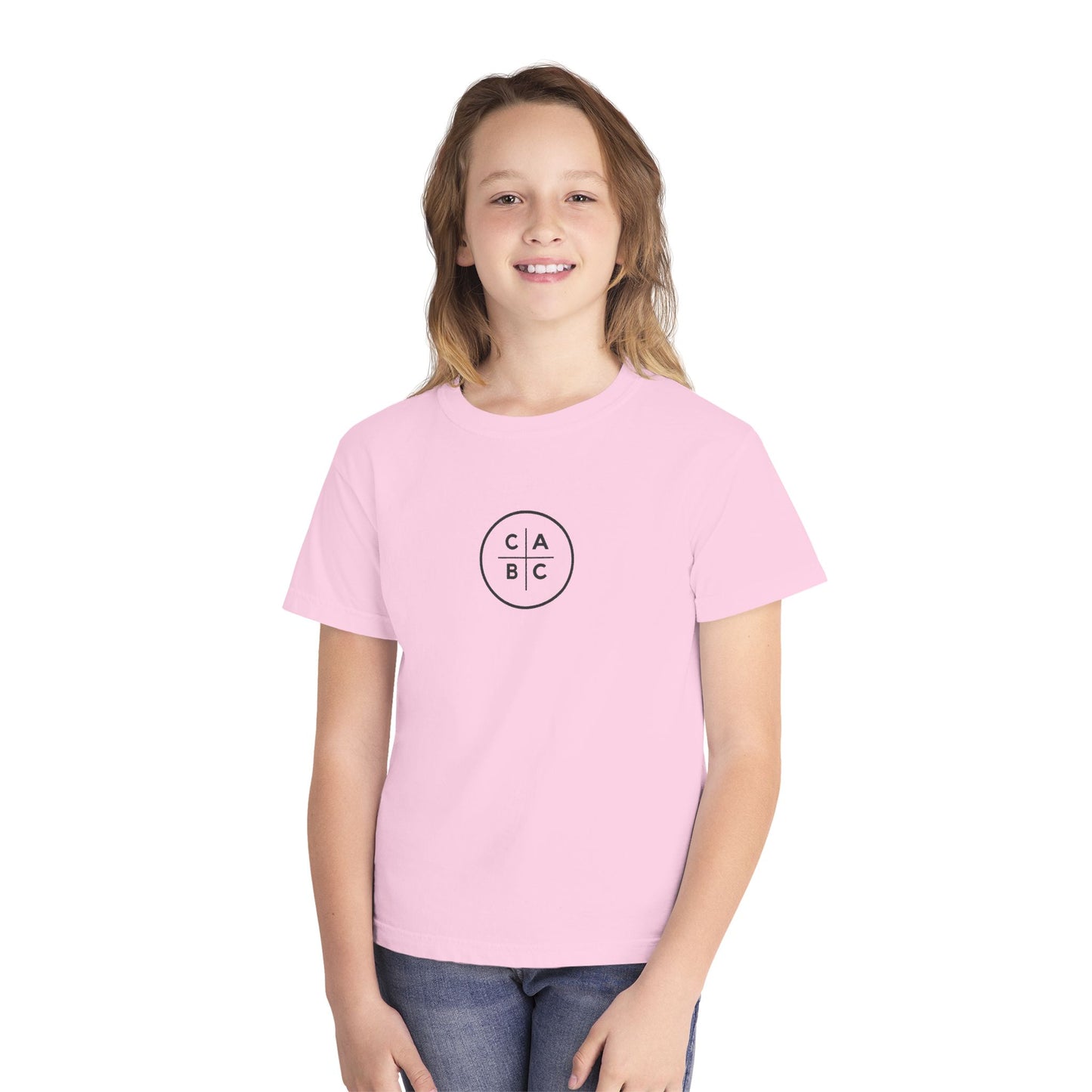 West Baptist Church — Comfort Colors 9018 Youth T-Shirt (Design 1) — Large Front