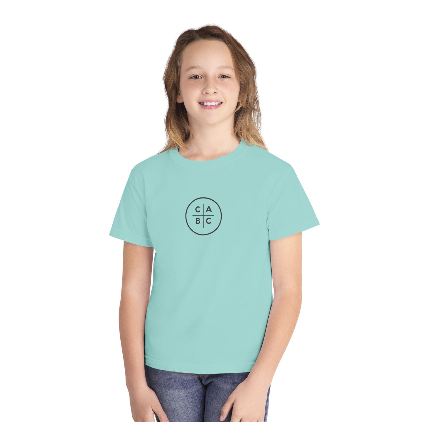 West Baptist Church — Comfort Colors 9018 Youth T-Shirt (Design 1) — Large Front