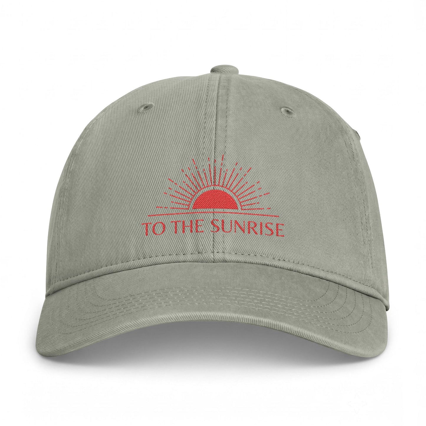 To The Sunrise Embroidered Cap — Coastal Washed Sun Hat