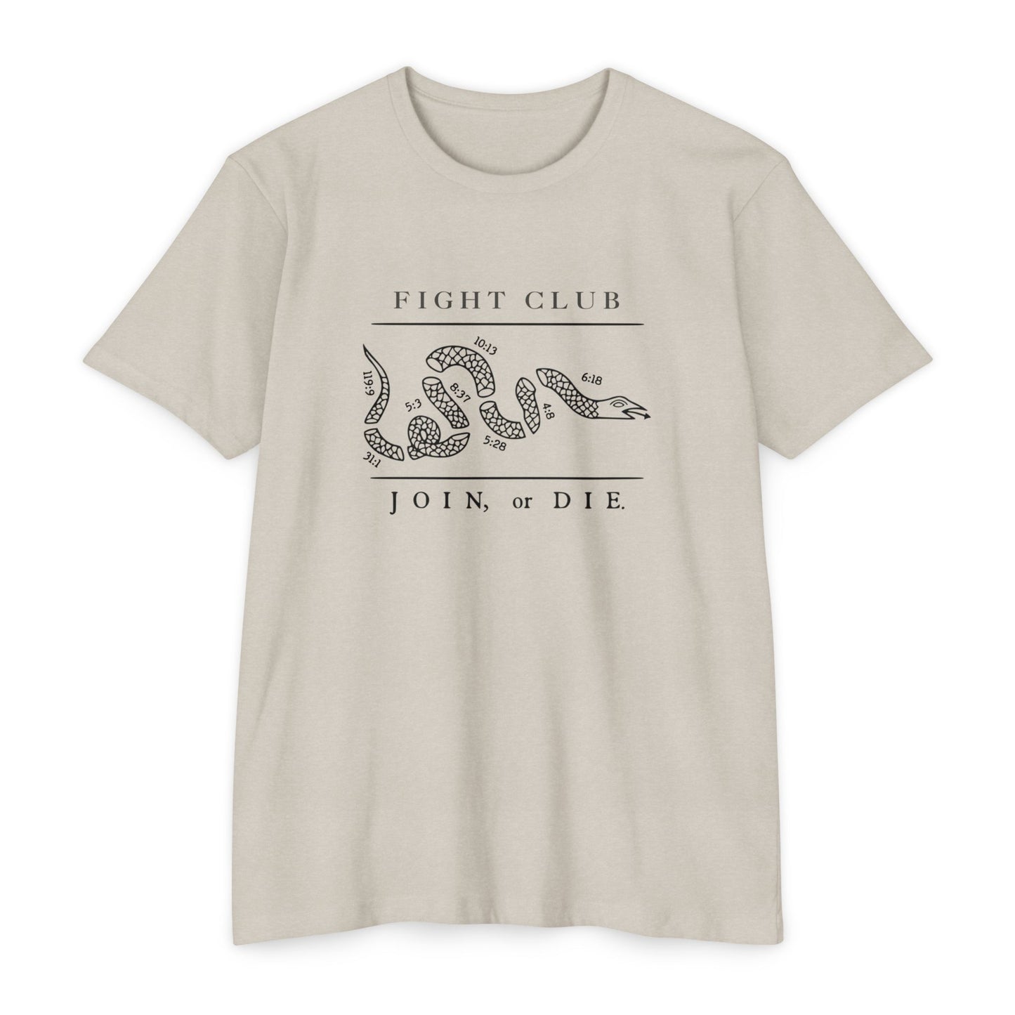 Fight Club "Join, or Die" T‑Shirt — Vintage Snake Graphic Tee