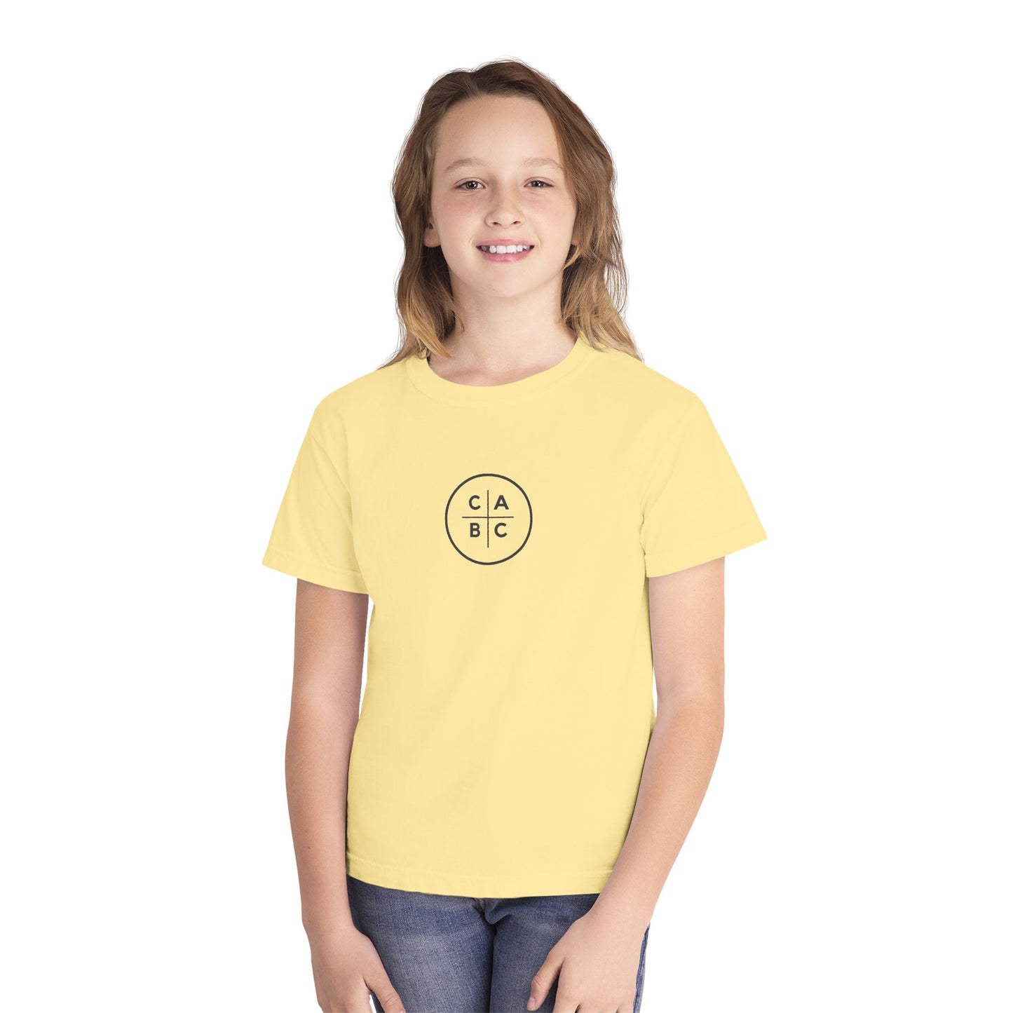 West Baptist Church — Comfort Colors 9018 Youth T-Shirt (Design 1) — Large Front