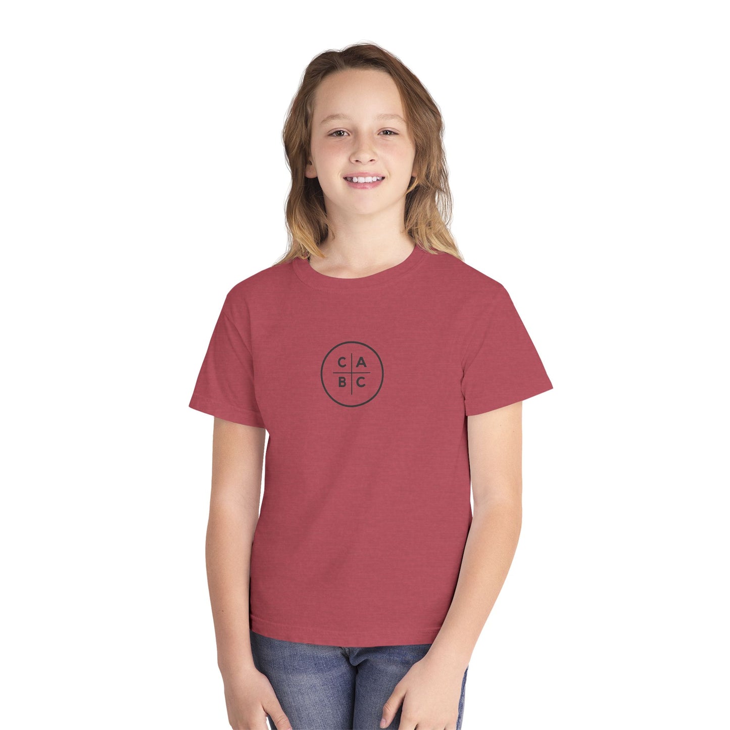 West Baptist Church — Comfort Colors 9018 Youth T-Shirt (Design 1) — Large Front